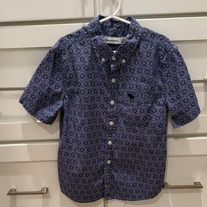 Abercrombie Kids Blue Patterned Button Down Shirt